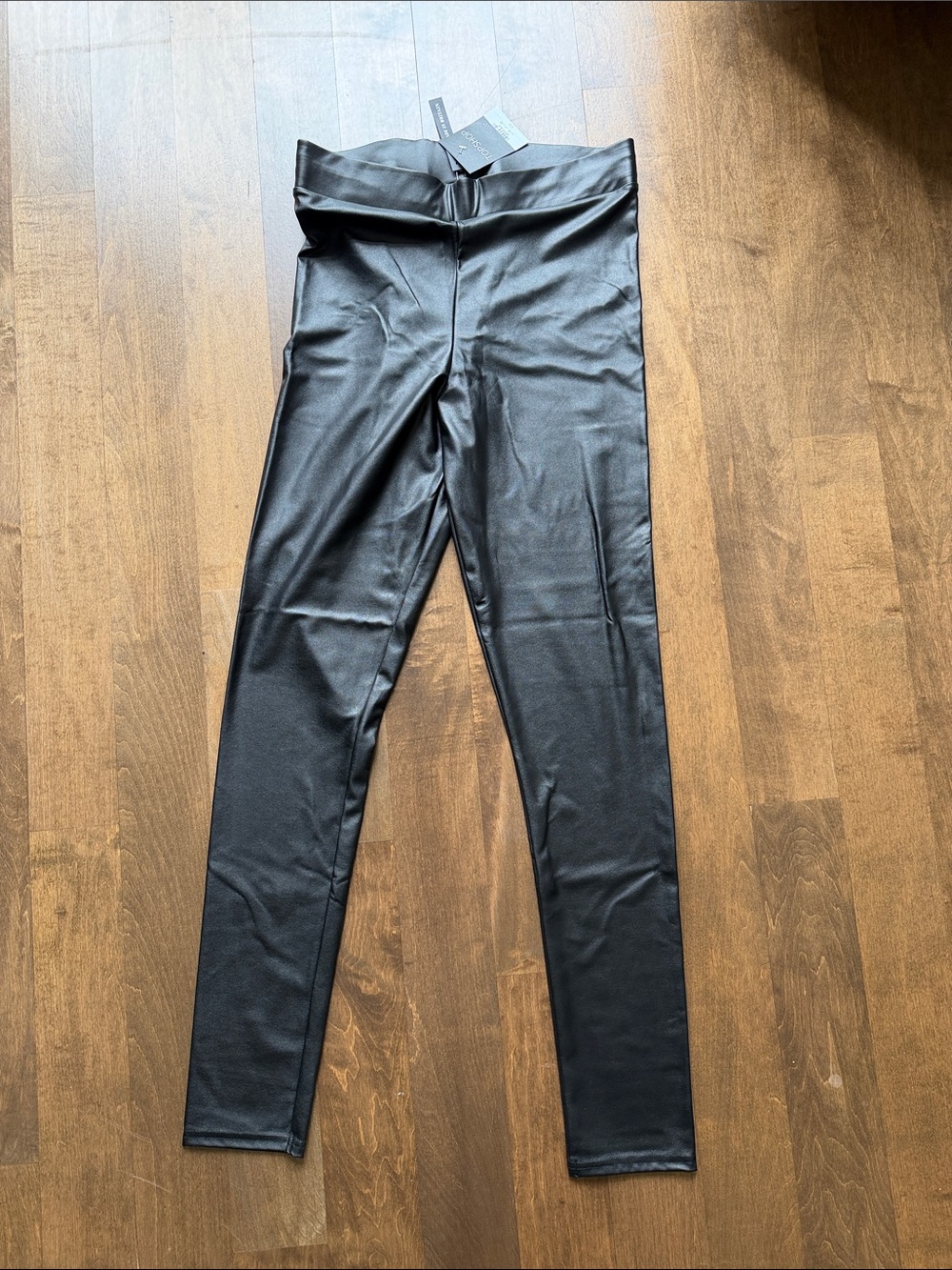 Topshop Black Faux Leather Leggings with Tags